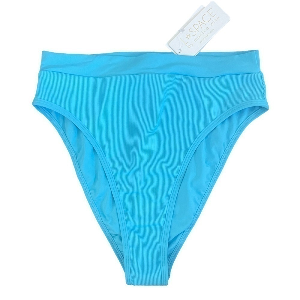 NWT L*SPACE Frenchi Ribbed Bikini Bottom Bitsy Aquarius